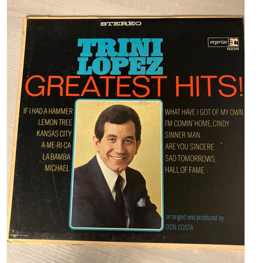 Trini Lopez Greatest Hits! vinyl - 1966